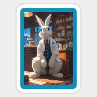 Doctor bunny in his clinic Sticker